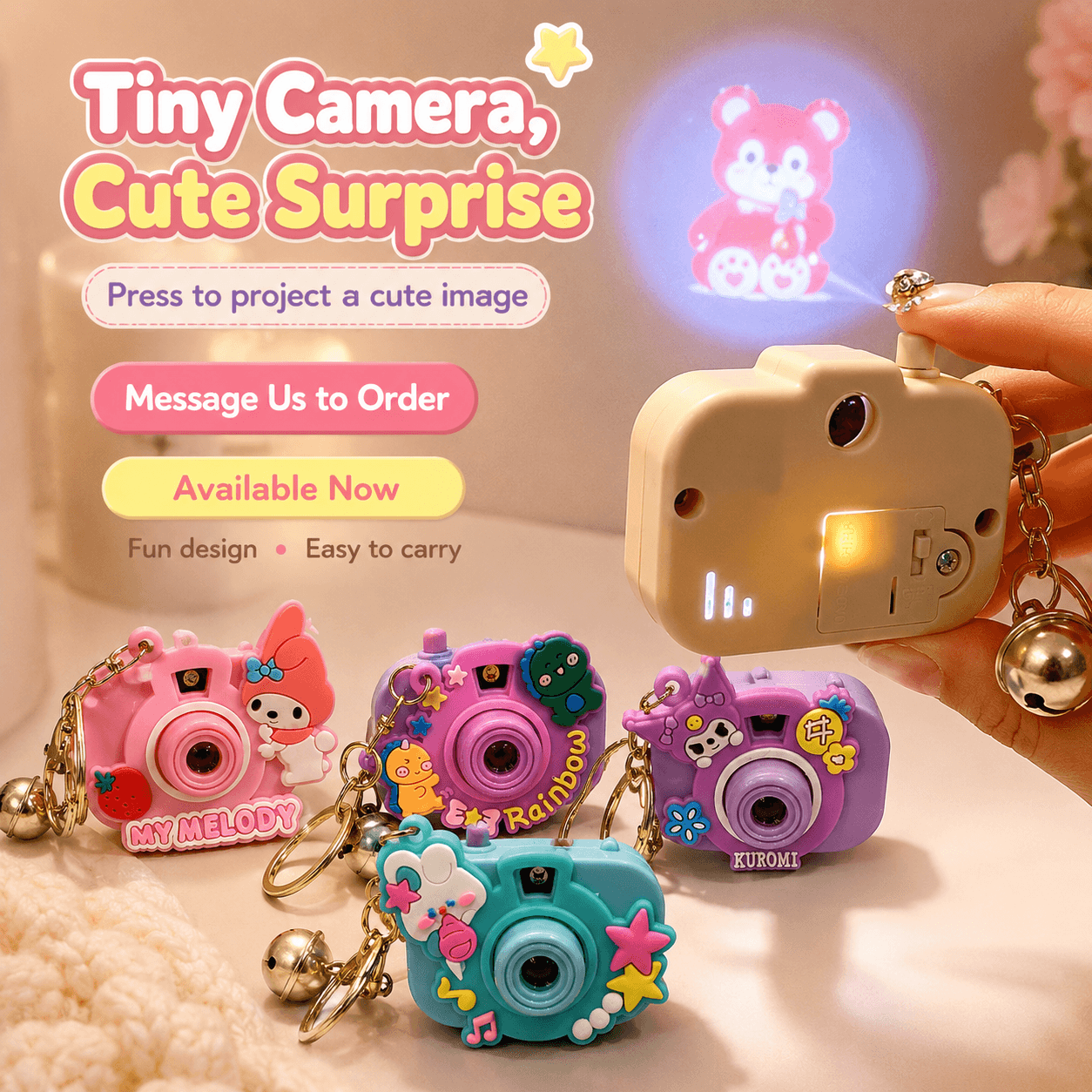 Retro Camera Keychain view 3