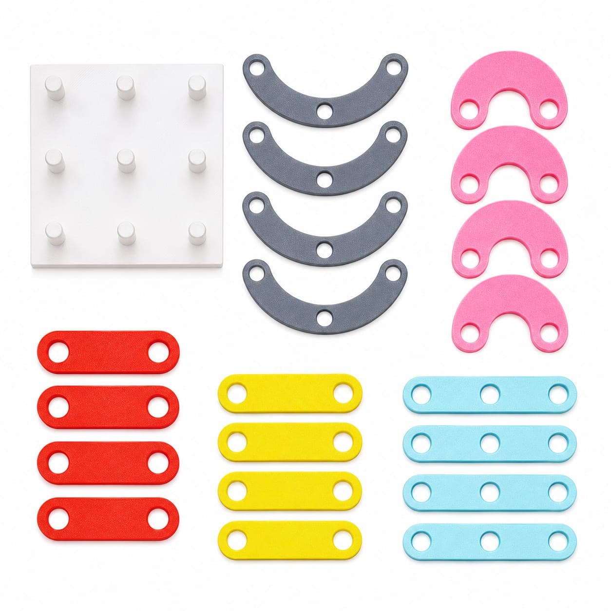Creative Puzzle Blocks 21 Pieces Educational Peg Board Toy for Kids, Build Letters Numbers Shapes & Pictures, Hands-On Learning Activity Set, Fine Motor Skill Practice, Colourful Puzzle Building Game