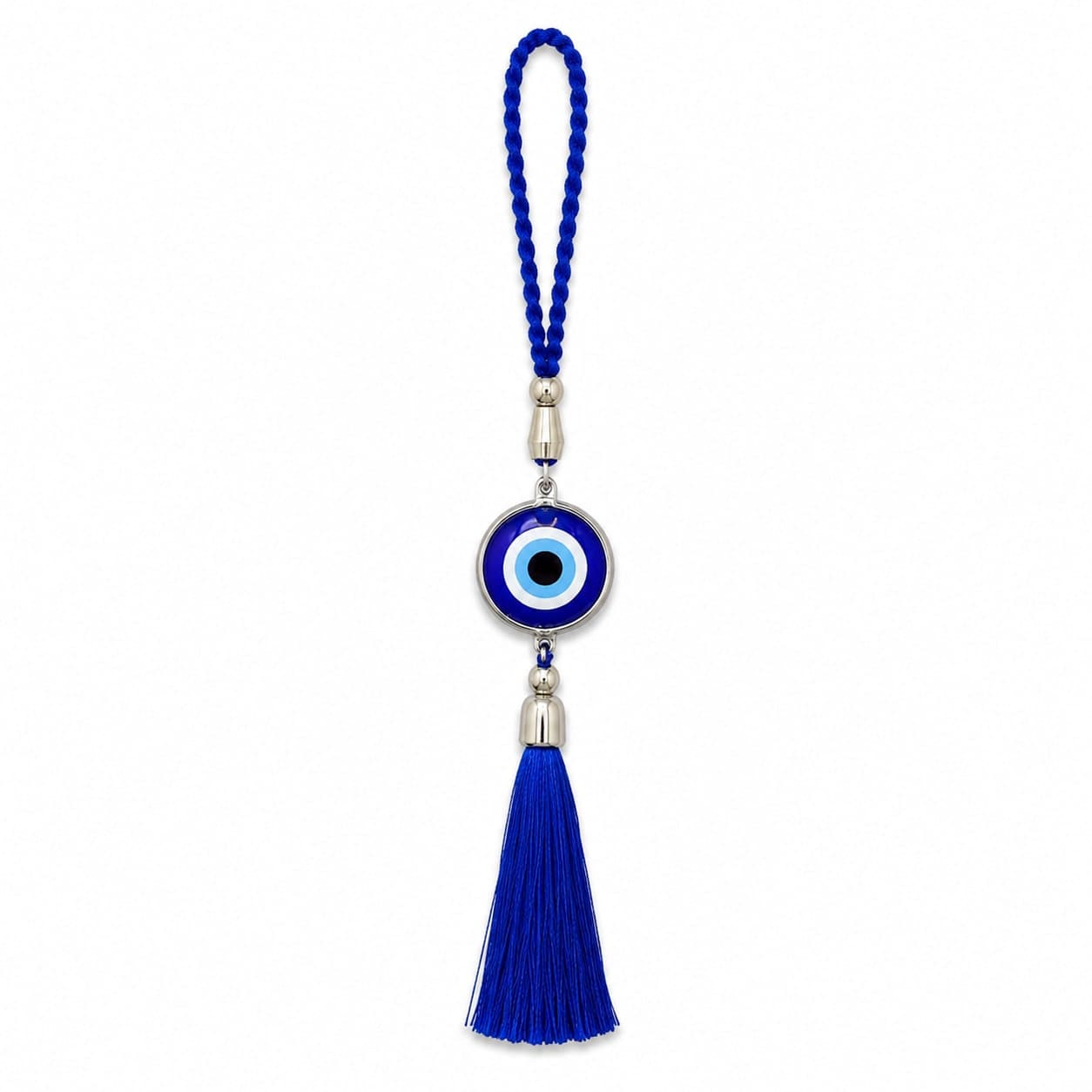 Blue Evil Eye Hanging Ornament with Tassel for Car, Home & Office